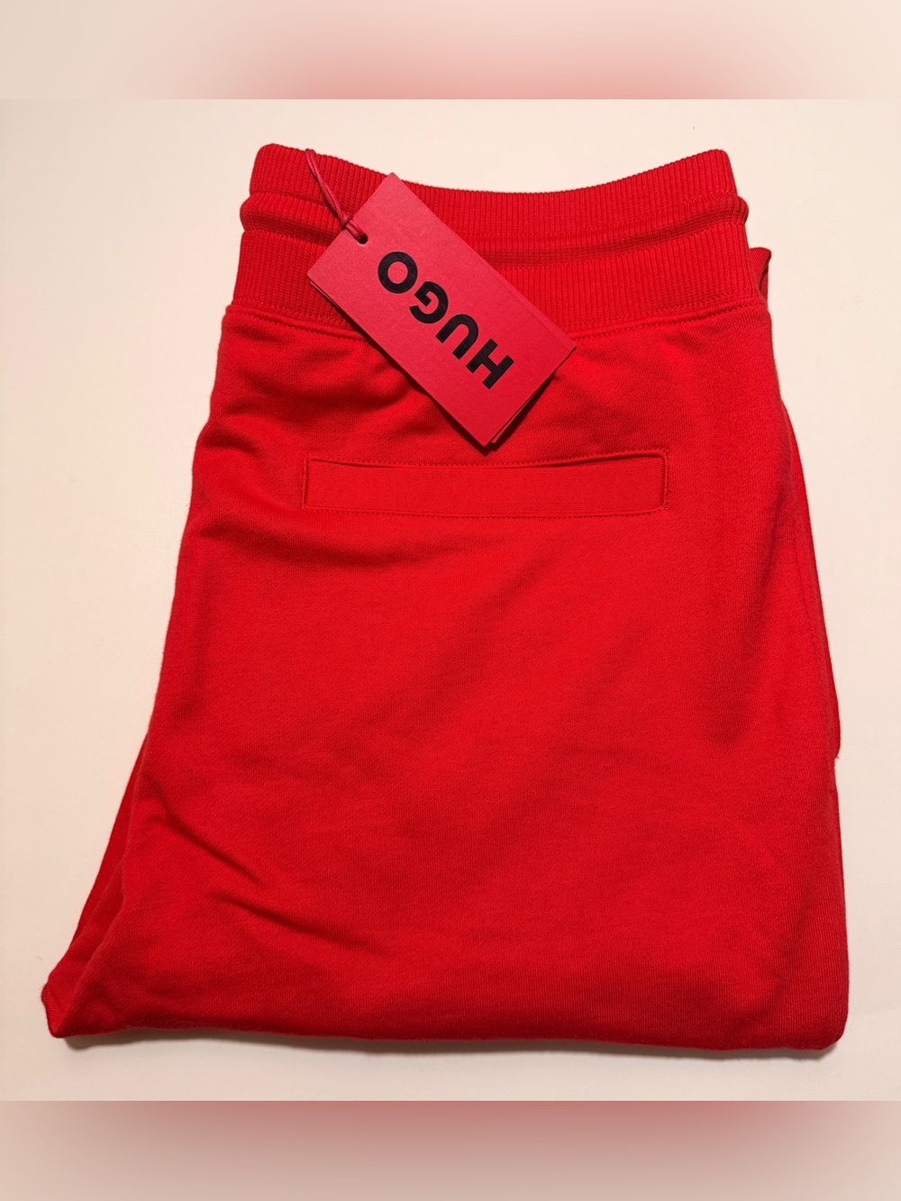 HUGO BOSS men’s Red Logo Sweatpants with Drawstring Waist(brand new)